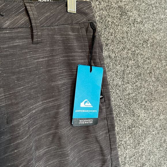 Quiksilver Board Shorts Swim Trunks Mens 29 Gray Regular Fit Amphibian NEW - Picture 3 of 10